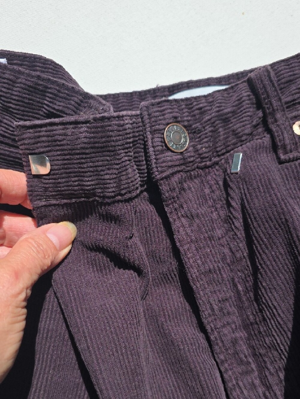 NEW $288 AGOLDE VANA FOLD WIDE LEG DK BROWN CORDUROY PANTS SIZE 29 - Picture 6 of 14